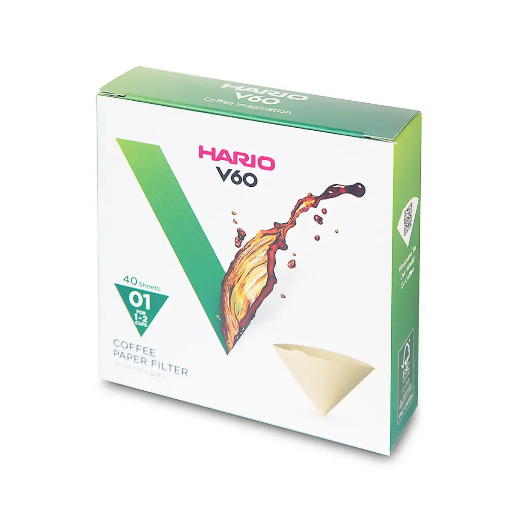 Hario V60 Paper Filter Brown 01 40 stuks VCF-01-40M