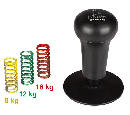 Motta Spring tamper 58mm 8,12 en 16kg zwart