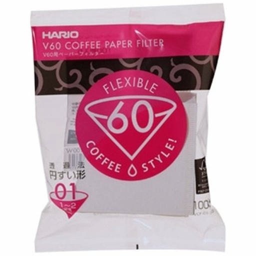 Hario V60 Paper Filter White 01 100 stuks VCF-01-100W