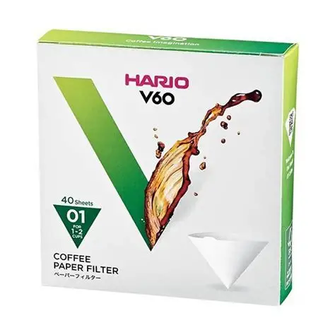 Hario V60 Paper Filter White 01 40 stuks VCF-01-40W
