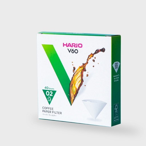 Hario V60 Paper Filter White 02 40 stuks VCF-02-40W