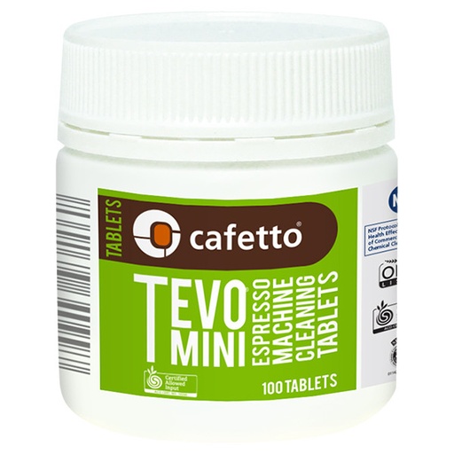 Cafetto Tevo Organic mini 100x reinigingstabs